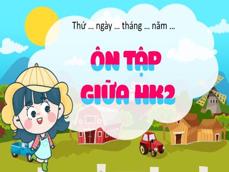 Bài giảng Khoa học 5 - Ôn tập giữa học kì 2