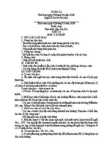 Giáo án Âm nhạc + Tiếng Việt + Kỹ năng sống Tiểu học - Tuần 33 - Năm học 2023-2024