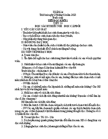 Giáo án Âm nhạc + Tiếng việt Tiểu học (Kết nối tri thức) - Tuần 24 - Năm học 2023-2024