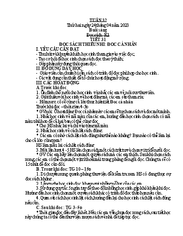 Giáo án Âm nhạc + Tiếng việt Tiểu học (Kết nối tri thức) - Tuần 32 - Năm học 2023-2024