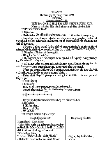 Giáo án Âm nhạc Tiểu học (Kết nối tri thức) - Tuần 25 - Năm học 2021-2022