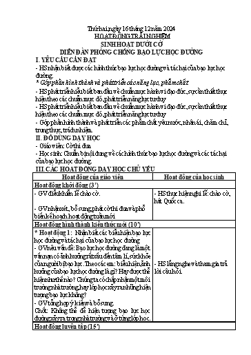 Giáo án các môn Lớp 1 - Tuần 15 - Năm học 2023-2024 - Trần Thị Thủy Phương