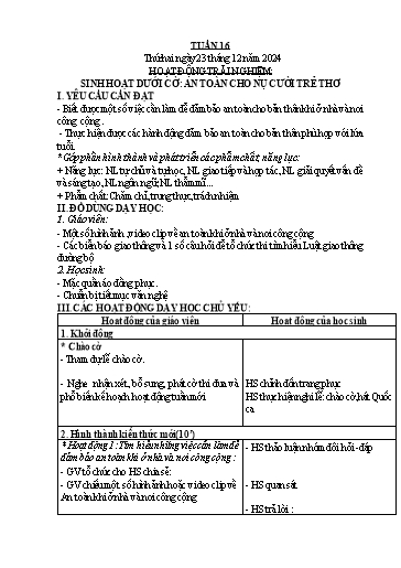 Giáo án các môn Lớp 1 - Tuần 16 - Năm học 2023-2024 - Trần Thị Thủy Phương