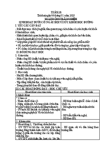 Giáo án các môn Lớp 1 - Tuần 18 - Năm học 2024-2025