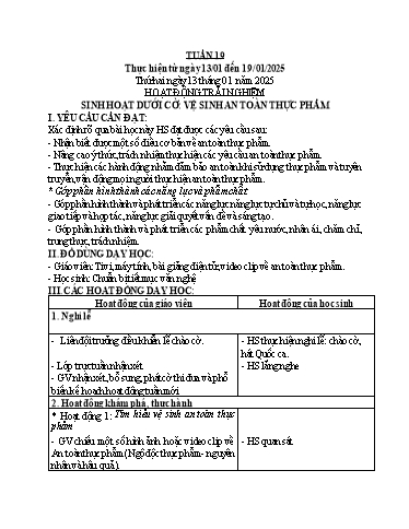Giáo án các môn Lớp 1 - Tuần 19 - Năm học 2024-2025