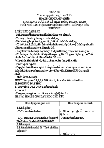 Giáo án các môn Lớp 1 - Tuần 28 - Năm học 2023-2024 - Trần Thị Thủy Phương