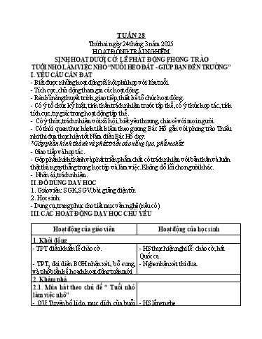 Giáo án các môn Lớp 1 - Tuần 28 - Năm học 2024-2025 - Phan Thị Thương