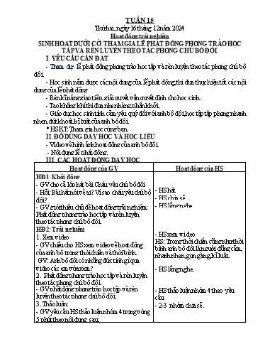 Giáo án các môn Lớp 2 (Kết nối tri thức) - Tuần 15 - Năm học 2024-2025