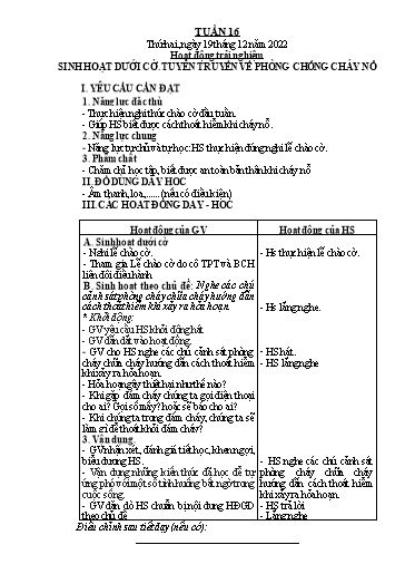 Giáo án các môn Lớp 2 (Kết nối tri thức) - Tuần 16 - Năm học 2022-2023