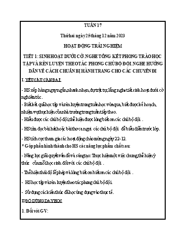 Giáo án các môn Lớp 2 (Kết nối tri thức) - Tuần 17 - Năm học 2024-2025 - Nguyễn Thị Lài