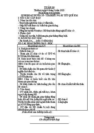 Giáo án các môn Lớp 2 (Kết nối tri thức) - Tuần 19 - Năm học 2022-2023