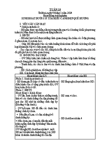Giáo án các môn Lớp 2 (Kết nối tri thức) - Tuần 19 - Năm học 2023-2024