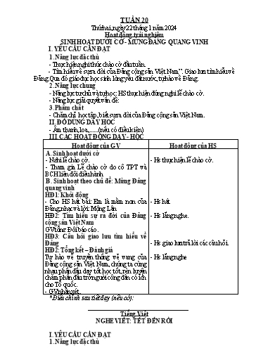 Giáo án các môn Lớp 2 (Kết nối tri thức) - Tuần 21 - Năm học 2023-2024