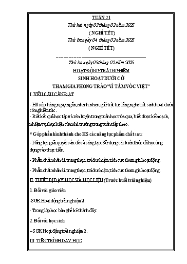 Giáo án các môn Lớp 2 (Kết nối tri thức) - Tuần 21 - Năm học 2024-2025 - Phạm Thị Thu Dung
