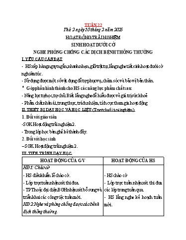 Giáo án các môn Lớp 2 (Kết nối tri thức) - Tuần 22 - Năm học 2024-2025 - Nguyễn Thị Tú Uyên