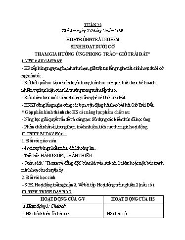 Giáo án các môn Lớp 2 (Kết nối tri thức) - Tuần 23 - Năm học 2024-2025 - Nguyễn Thị Tú Uyên