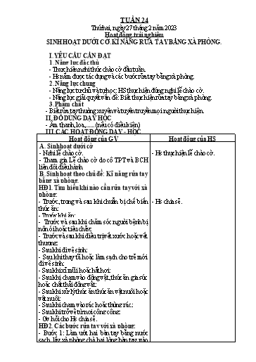 Giáo án các môn Lớp 2 (Kết nối tri thức) - Tuần 24 - Năm học 2022-2023