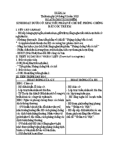 Giáo án các môn Lớp 2 (Kết nối tri thức) - Tuần 24 - Năm học 2024-2025 - Trần Thị Xanh