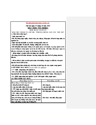 Giáo án các môn Lớp 2 (Kết nối tri thức) - Tuần 24 - Năm học 2024-2025 - Lê Thị Dung