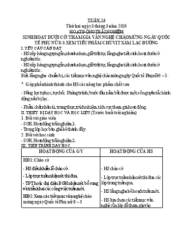 Giáo án các môn Lớp 2 (Kết nối tri thức) - Tuần 25 - Năm học 2024-2025 - Trần Thị Phương Nam