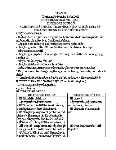 Giáo án các môn Lớp 2 (Kết nối tri thức) - Tuần 26 - Năm học 2024-2025 - Nguyễn Thị Lài
