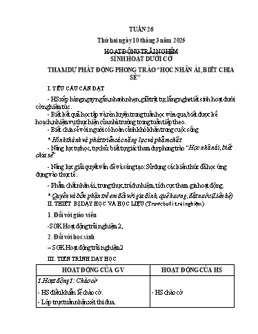 Giáo án các môn Lớp 2 (Kết nối tri thức) - Tuần 26 - Năm học 2024-2025 - Trần Thị Phương