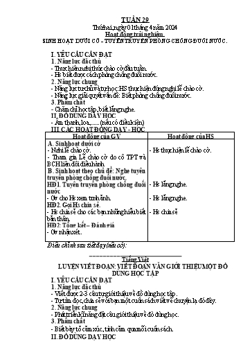 Giáo án các môn Lớp 2 (Kết nối tri thức) - Tuần 29 - Năm học 2023-2024