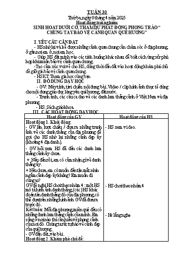 Giáo án các môn Lớp 2 (Kết nối tri thức) - Tuần 30 - Năm học 2024-2025