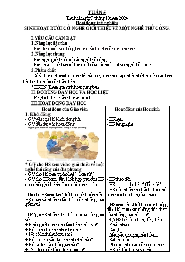 Giáo án các môn Lớp 2 (Kết nối tri thức) - Tuần 5 - Năm học 2024-2025