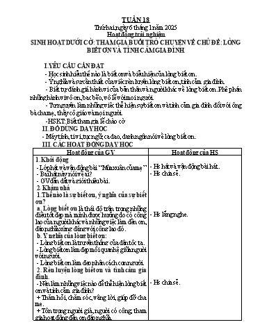 Giáo án các môn Lớp 2 - Tuần 18 - Năm học 2024-2025