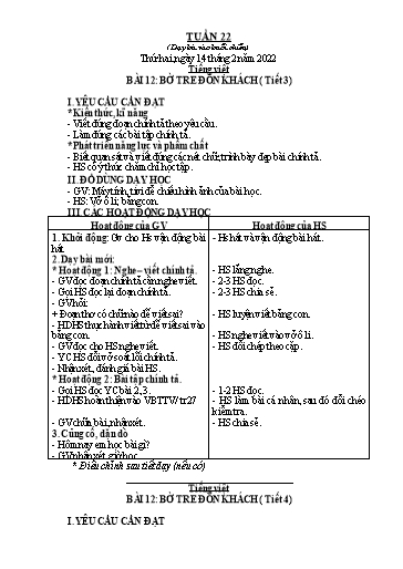 Giáo án các môn Lớp 2 - Tuần 22 - Năm học 2021-2022