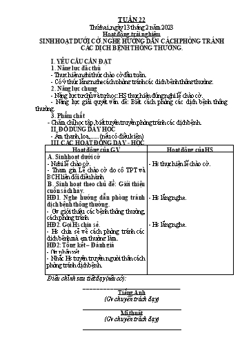 Giáo án các môn Lớp 2 - Tuần 22 - Năm học 2022-2023