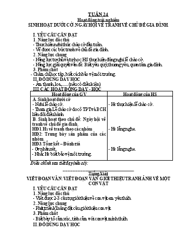 Giáo án các môn Lớp 2 - Tuần 24 - Năm học 2023-2024