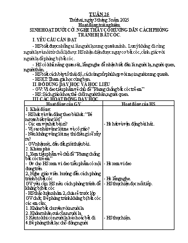 Giáo án các môn Lớp 2 - Tuần 25 - Năm học 2024-2025
