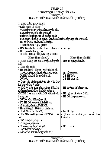 Giáo án các môn Lớp 2 - Tuần 29 - Năm học 2021-2022