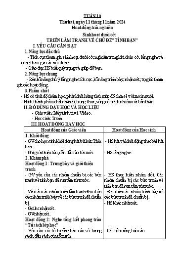 Giáo án các môn Lớp 3 (Kết nối tri thức) - Tuần 10 - Năm học 2024-2025