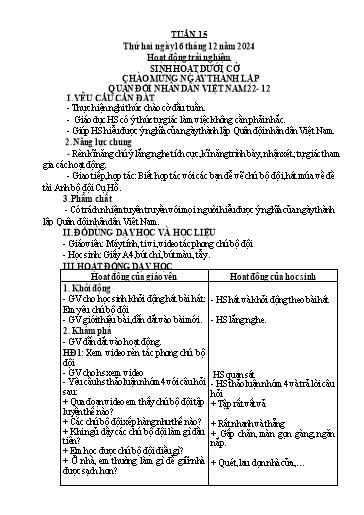 Giáo án các môn Lớp 3 (Kết nối tri thức) - Tuần 15 - Năm học 2024-2025