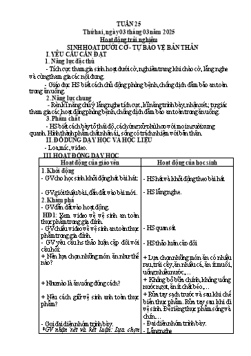 Giáo án các môn Lớp 3 (Kết nối tri thức) - Tuần 25 - Năm học 2024-2025