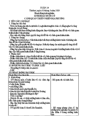 Giáo án các môn Lớp 3 (Kết nối tri thức) - Tuần 29 - Năm học 2024-2025