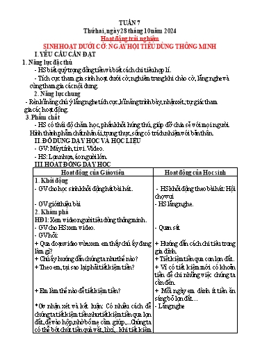 Giáo án các môn Lớp 3 (Kết nối tri thức) - Tuần 8 - Năm học 2024-2025