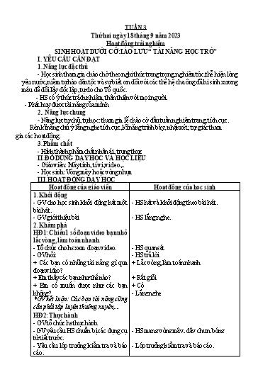 Giáo án các môn Lớp 3 (Kết nối tri thức) - Tuần 9 - Năm học 2023-2024