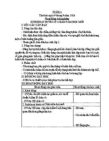 Giáo án các môn Lớp 4 (Kết nối tri thức) - Tuần 1 - Năm học 2024-2025