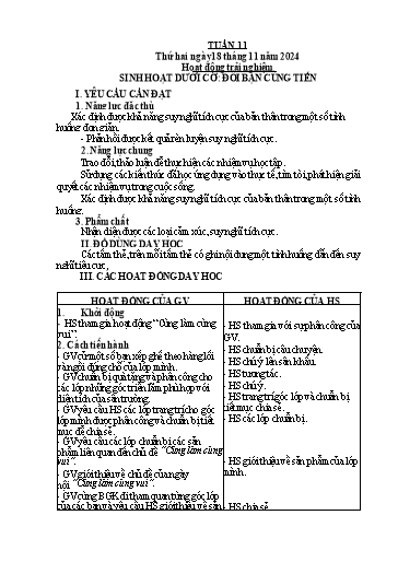 Giáo án các môn Lớp 4 (Kết nối tri thức) - Tuần 11 - Năm học 2024-2025