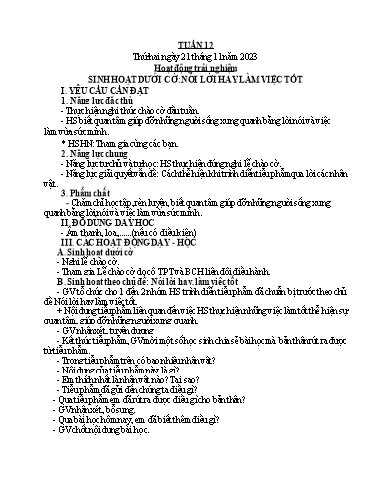 Giáo án các môn Lớp 4 (Kết nối tri thức) - Tuần 12 - Năm học 2023-2024