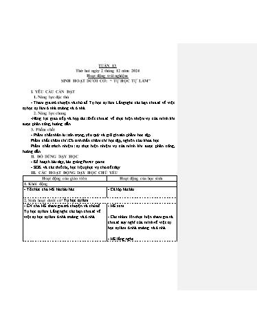 Giáo án các môn Lớp 4 (Kết nối tri thức) - Tuần 13 - Năm học 2024-2025