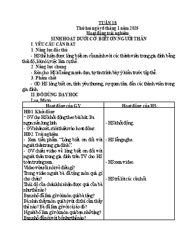 Giáo án các môn Lớp 4 (Kết nối tri thức) - Tuần 18 - Năm học 2024-2025