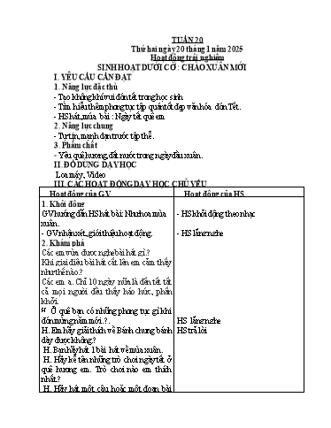 Giáo án các môn Lớp 4 (Kết nối tri thức) - Tuần 20 - Năm học 2024-2025
