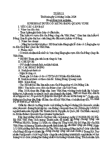 Giáo án các môn Lớp 4 (Kết nối tri thức) - Tuần 21 - Năm học 2023-2024
