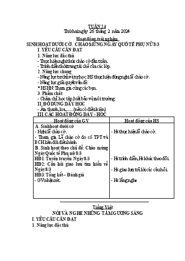 Giáo án các môn Lớp 4 (Kết nối tri thức) - Tuần 24 - Năm học 2023-2024