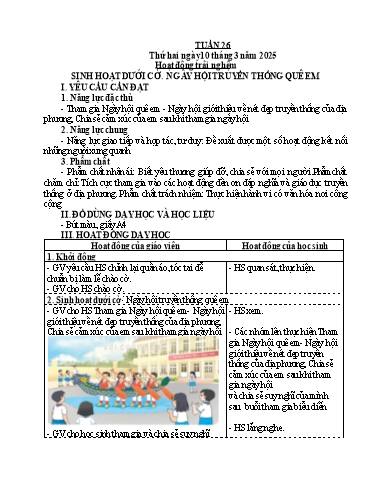Giáo án các môn Lớp 4 (Kết nối tri thức) - Tuần 26 - Năm học 2024-2025